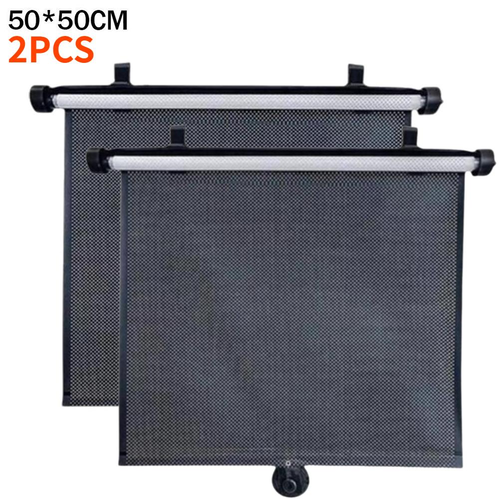 1/2pcs Universal Car Sun Side With Suction Cup 40*45/45*50/50*50cm Car Retractable Window Sun Shade UV Protection Window
