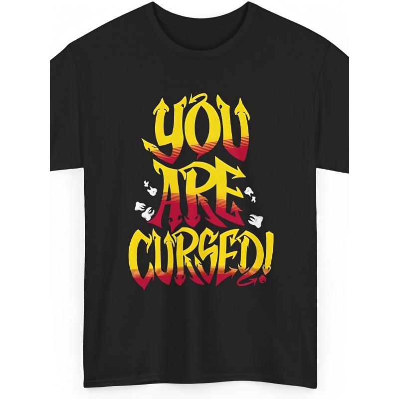 2026 New Style T-Shirts Perfect As Gifts Or Birthday Presents 1pc 2026 New Dan Hausen Cursed Pro Wrestling T Shirt Men Casual You Are Cursed Tee