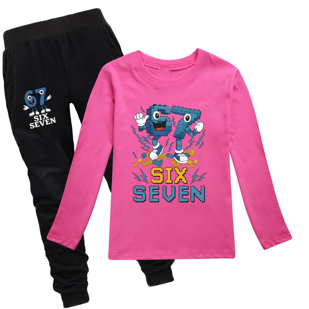 

5230 Kids Boys Girls Steal a Brainrot 67 Print T-shirt Pants Clothes Set 160cm
