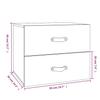 Wall Mounted Nightstand Gray 50 x 36 x 40 cm