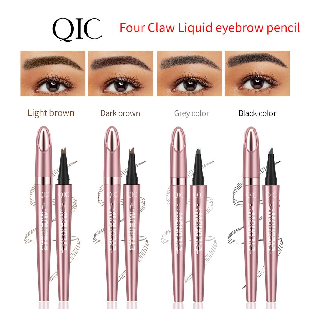 Four-pronged Eyebrow Pencil Wild Eyebrow Roots Four-pronged Eyebrow Pencil Waterproof and Perspirant Liquid Eyebrow Pencil