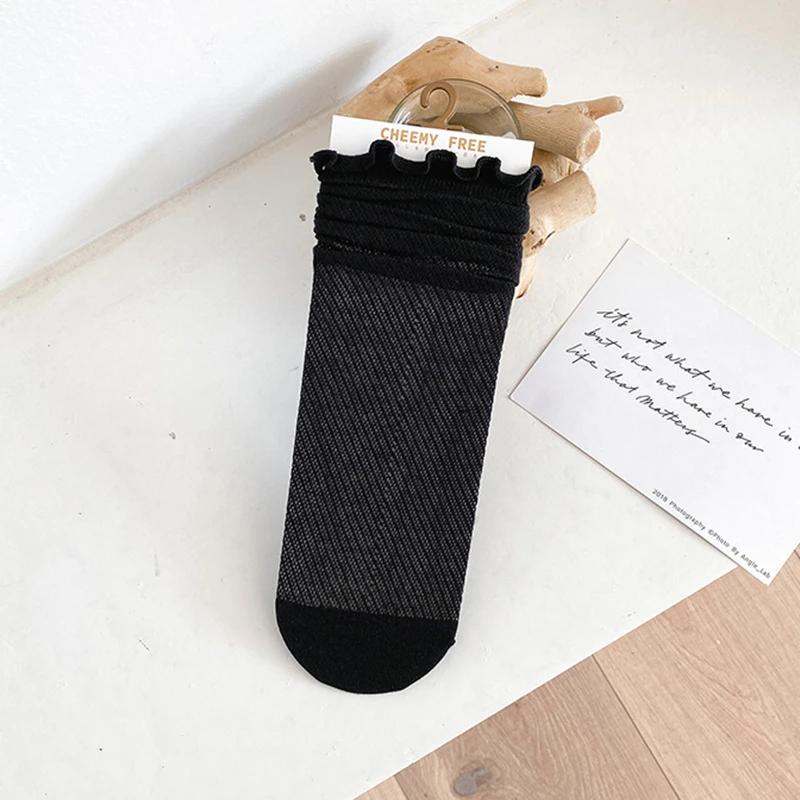 Fashion Socks For Women Cute New White Retro Lace Girl Sweet Socks Mesh Simple Women Casual Sweet Breathable Loose Socks Female