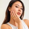 European and American Baroque Round Irregular Arc Women's Ring