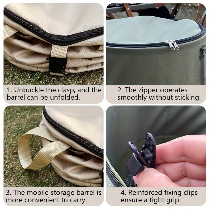 Outdoor Camping Trash Can Foldable Multifunctional Storage Box Large Capacity Dirty Clothes Basket for Picnic BBQ Home Organizer