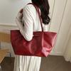 Yogodlns Large Capacity Tote Bag Women's Commuter Shoulder Bag Stylish Versatile Trendy Soft PU Leather Handbag and Purse