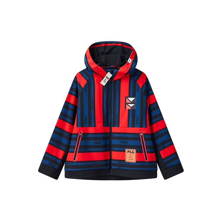 FILA X MIHARA YASUHIRO MIHARA YASUHIRO Collaboration Collection Jackets Men s Red & Navy Blue Stripes Hooded Moderate Other F71M118702F-RD XL