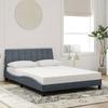 VidaXL Bed with Mattress Dark Grey 140x200 Cm Velvet 3208599