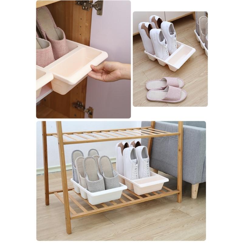 1/2 Stück Schuhregal für Zuhause Plastik-Schuhregal für Eingangsbereich Organizer
