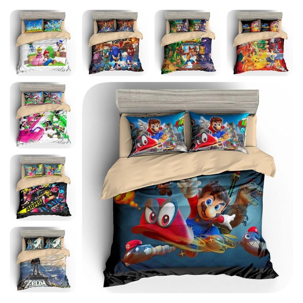 High-quality Digital Print Three Piece Bedding Set Including Pillowcases And Duvet Cover For Stylish Bedrooms