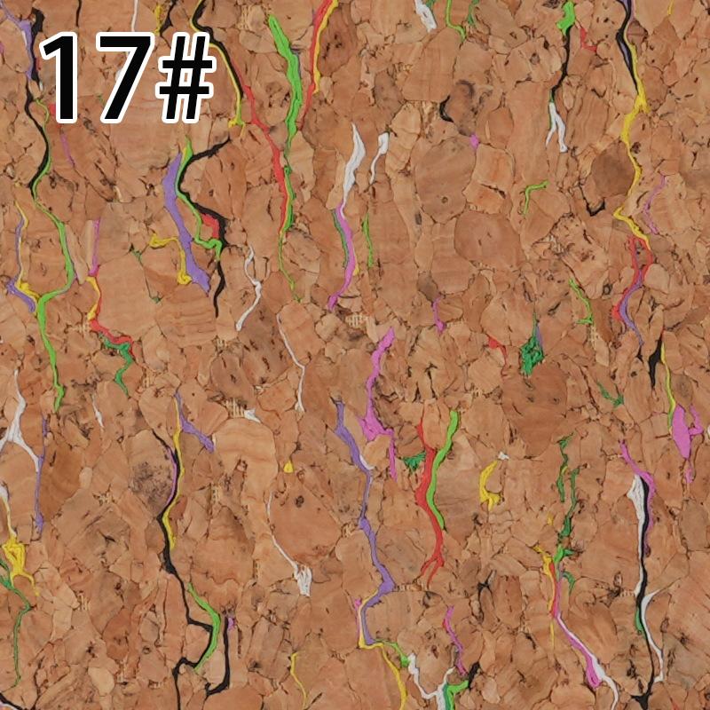 NEW 100cm*138cm Glitter Natural Cork Wood Leather Fabric Printed Colored Bow Craft Bag Shoes Sewing DIY Decor Crafts