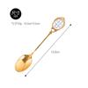 Stainless Steel Golden Coffee Milk Spoon Creative Stirring Spoon Elegent Ceramic Dessert Honey Spoons