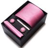 Cravatta Uomo Sposo Matrimonio Compleanno Regalo Per Ragazzi alla Moda Formale Casual Cravatta Asciugamano da Taschino Set Scatola Regalo