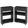 Open Storage Shelf Bookcase with Casters Mobile Sideboard Pull-Out Side Drawer Large Edge Document Protection Reversible Left/Right Configuration -