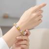 Traditional Hollow Out Flower Bracelet Rhinestone Women's Wrist Jewelry  Festival Gifts