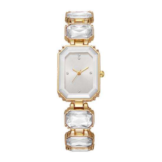 

Ladies Bracelet Quartz Watch Sparkling Rhinestone Rectangular Dial Watch Faux Diamond Bracelet Wristwatch for Women Elegant Jewelry Timepiece