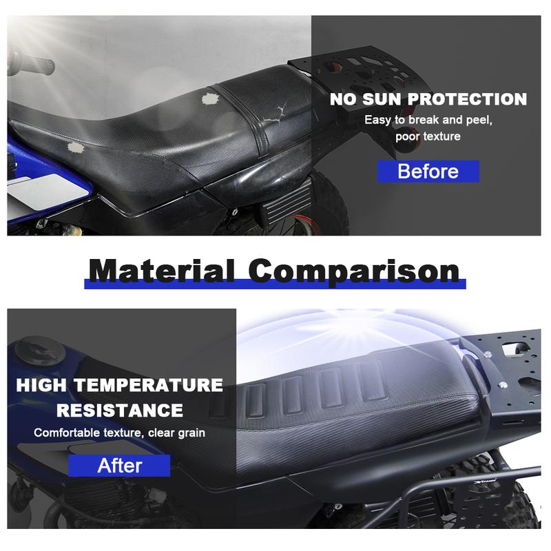 For Yamaha TW200 TW 200 1987-2024 Motorcycle Striped Grip Gripper Seat Cover PVC Leather Waterproof Seat Saddle Cushion Cover