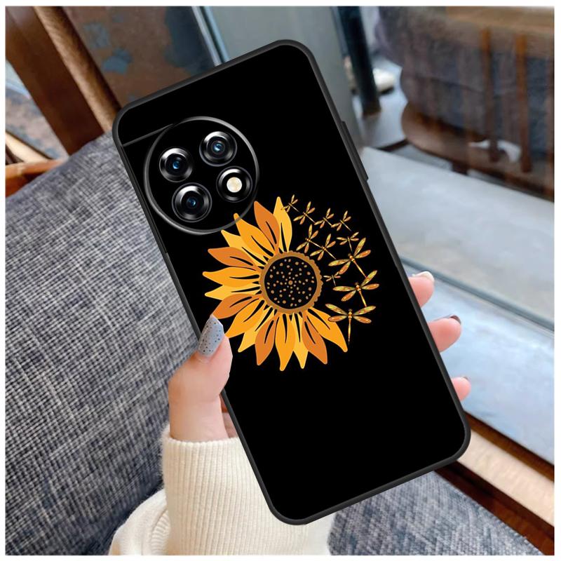 Beautiful Yellow Sunflower Case For OnePlus 13R 13T 12R 10R 10T 15 13 12 11 10 9 Pro Nord 5 CE 2 3 4 Lite N20 N30 Coque