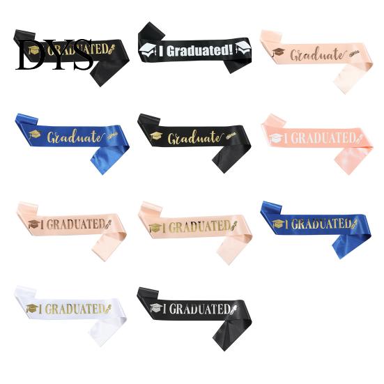 Graduation Ceremony Sash Class of 2026 Grad Honor I Adjustable Graduated Satin for Congrats Graduates Party Supplies Customizable Length