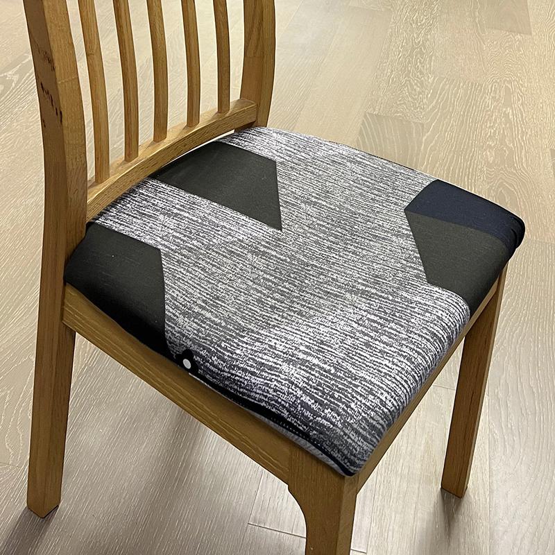 Potahy na židle do jídelny Strečový potištěný potah na jídelní židli Polstrovaný sedák na židli Slipcovers pro kuchyň, kancelář 1 ks