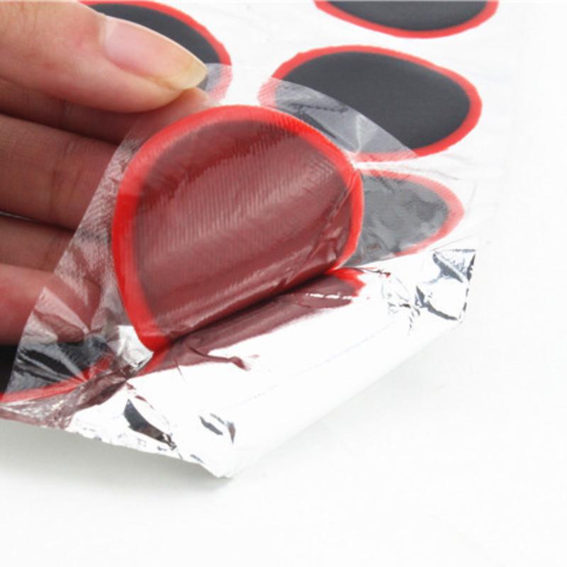 48pcs Rubber Puncture Patches Repair Tools Bicycle Tire Tyre Tube Repair Cycle Patch Kit No Glue Bicycle Inner Tube Puncture