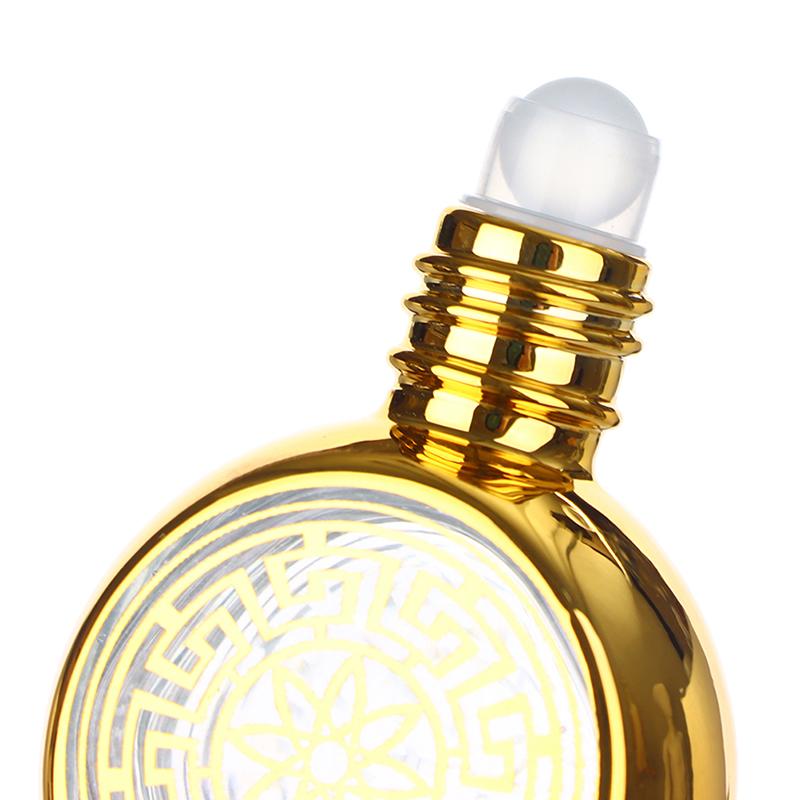 10Ml Portable Essential Oil Roller Bottle Gold Crown Shape Perfume Bottles