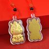 Cartoon Gold Foil Horse Keychain - Adjustable Phone Strap & Bag Charm, Cute Animal Themed Accessory for Daily Use and Gifting