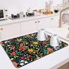 Dish Drying Mat for Multiple Ge. Super Absorbent, Easy Clean, Quick Dry, Cocina Accesorios for Kitchen Counter or Faucet Sink, Coffee Bar,