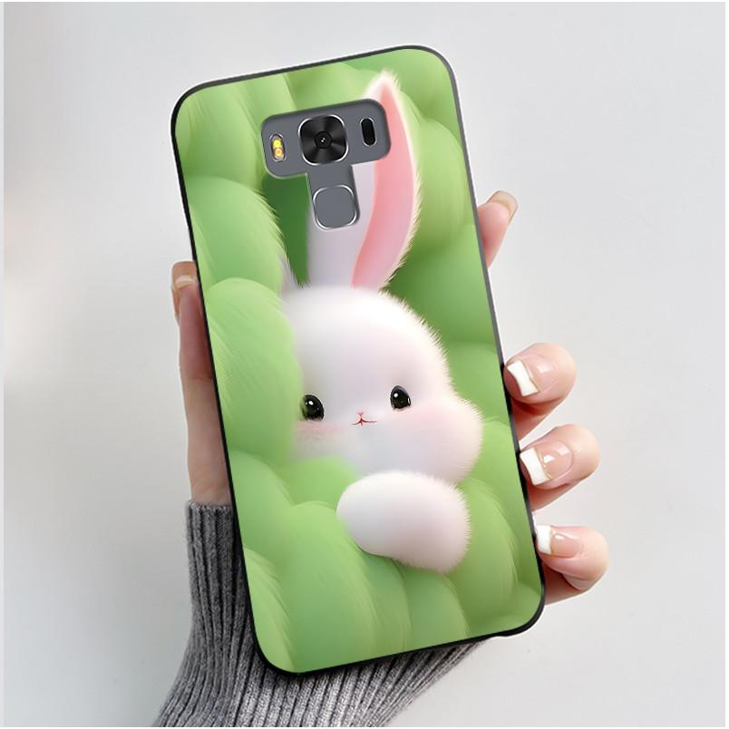 For ASUS Zenfone 3 Max ZC553KL X00DDB X00DDA X00DD Case Luxury Cute Love Rabbit Funny Black Soft TPU Silicone Matte Back Cover
