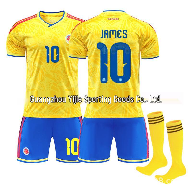 Colombia 2026 World Cup Home Kit: James #10, Diaz #7, Rios #6 Jerseys