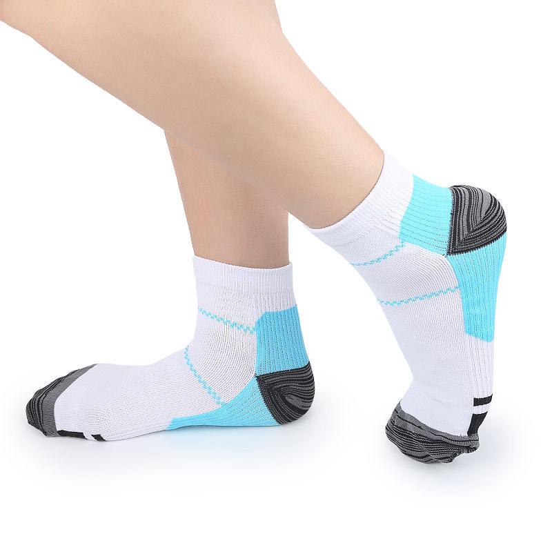 Unisex Compression Socks for Running and Plantar Fasciitis - Short Sports Socks for Men & Women