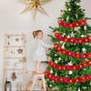 5M Christmas Tinsel Garland Decorations New Year's Durable Color Strip with Light Festive Decor Indoor/Outdoor