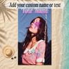 Beach TowelOlivia Rodrigo Custom Name Text Personalized Soft Towel for Beach Pool Indoor Home Decor Gift
