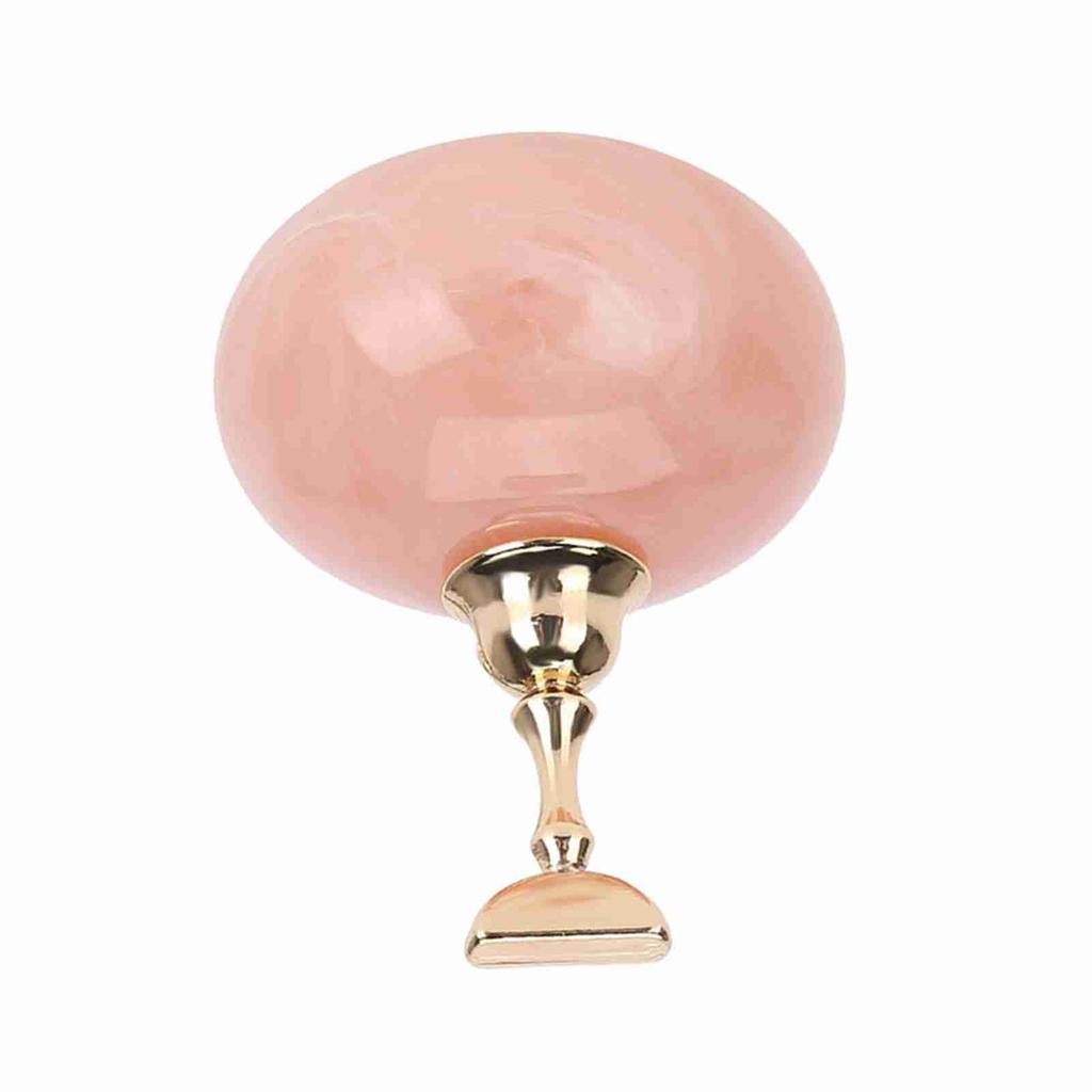 Manicure Display Practice Stand Shelf Nail Art Tip Holders Magnetic Golden Base Wooden Grain