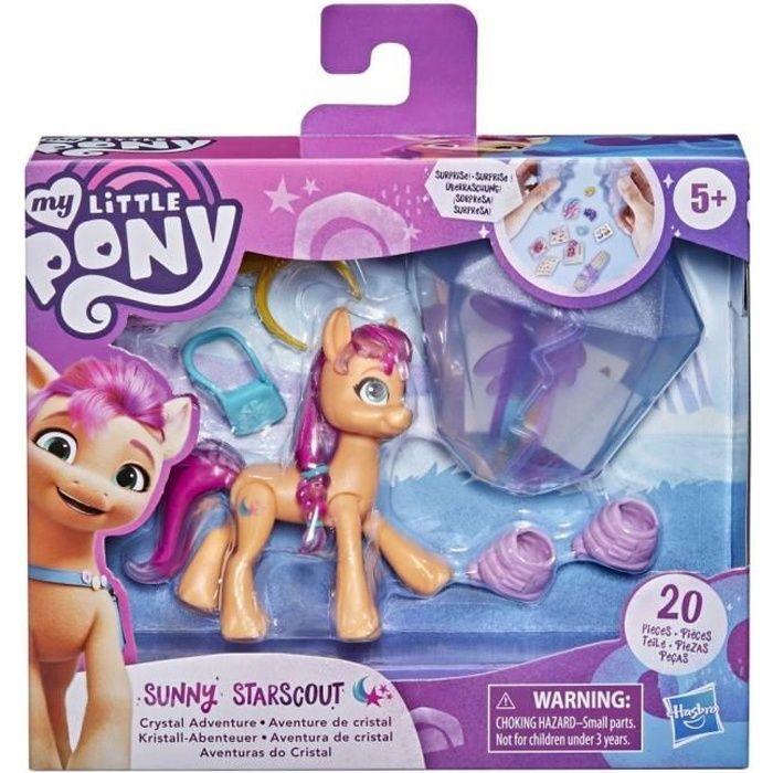 MY LITTLE PONY - A New Generation - Aventure de cristal Sunny Starscout - Figurine de poney orange de 7 - 5 cm avec surprises