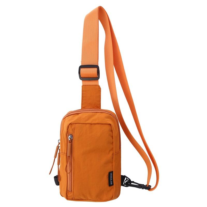 Simple trend casual personality men's breast bag Japanese light shoulder small backpack women's leisure sports messenger bag