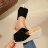 Fashion Summer Wedges Slippers Platform High Heels Slippers Ladies Outside Basic Clog Wedge Shoes Women Platform Sandals Slides Women