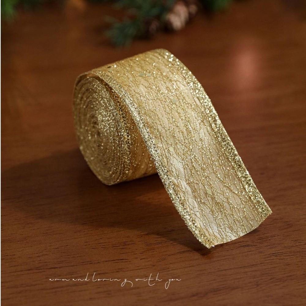 2M Elegant Diy Gift Bow Glitter Sequins Wreath Decor Ribbon  Wedding Decoration
