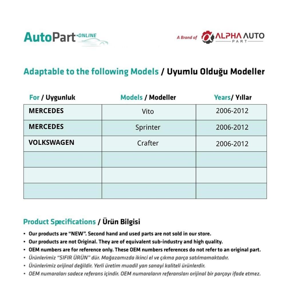 6 Forward Gear Shift Knob for Mercedes Vito 639,Sprinter 906, Vw Crafter