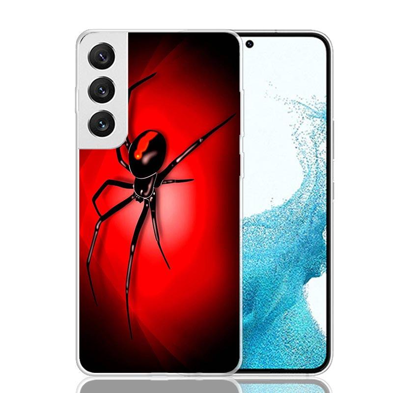 

Black Widow Spider Insect Phone Case For Samsung Galaxy S26 Ultra S23 S24 S25 Edge S20 FE S21 S22 Plus Soft Print Shell Cover Fu Samsung S26