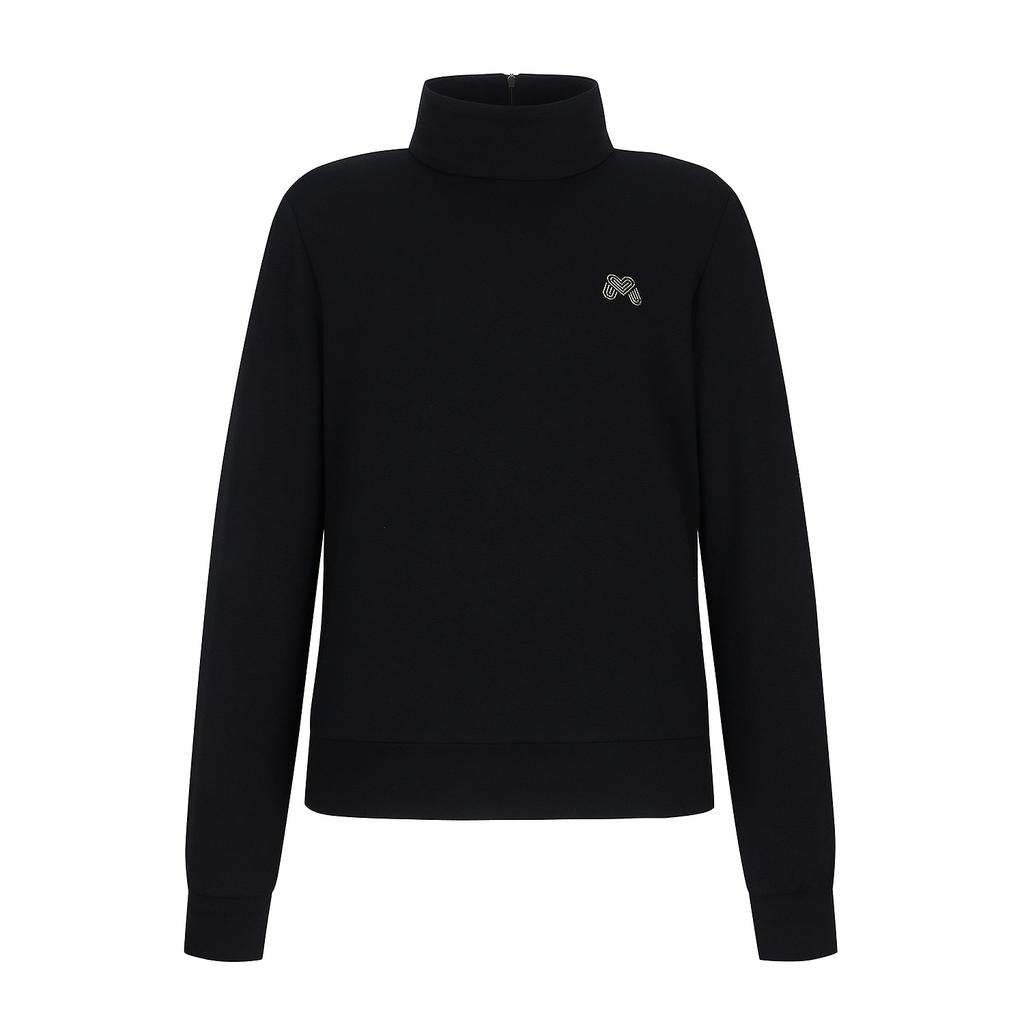 Martin Golf Back Zipper High Neck Shirts_Black