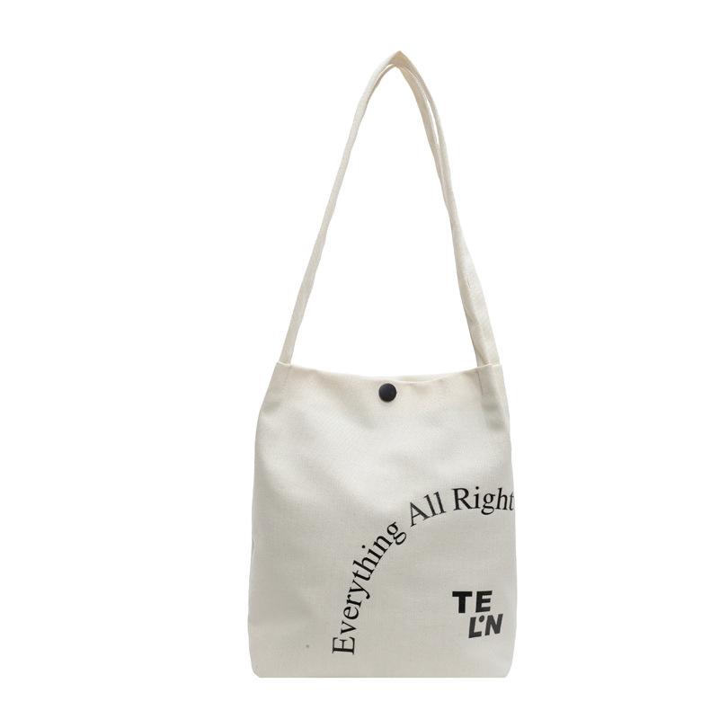 

Сумка через плечо с буквенным принтом, женская большая вместительная сумка-тоут, холщовая сумка бежевый