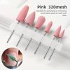 6-Pack Silicone Nail Drill and Polishing Bits for Acrylic Gel Nails, Triangular Tip Burr Remover with Grit Polish