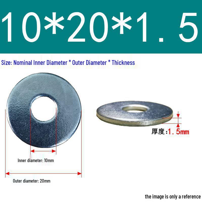 Galvanized Flat Metal Washer Spacer M3-M60
