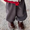 Kids' Fleece-Lined Sweatpants: Thick Coral Fleece, for Autumn & Winter, Unisex Kindergarten Sports Pants