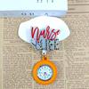 Shiny Cartoon Nurse & Doctor Badge Reel with Retractable PVC Pocket Watch Clip