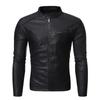 Spring Autumn PU Leather Jacket Washed Leather Jacket Jacket Large Size