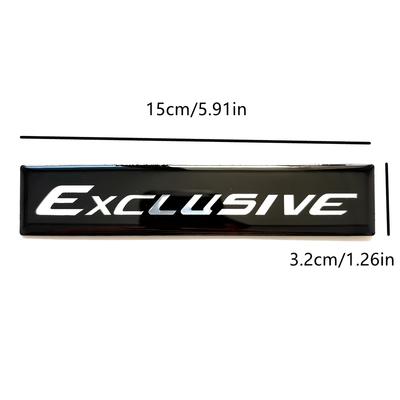 Metal 3D Car Emblem EXCLUSIVE Sticker Suitable for Car SUV Motorcycle Hood Trunk Fenders Side Doors Body Decoration Sticker Accessory