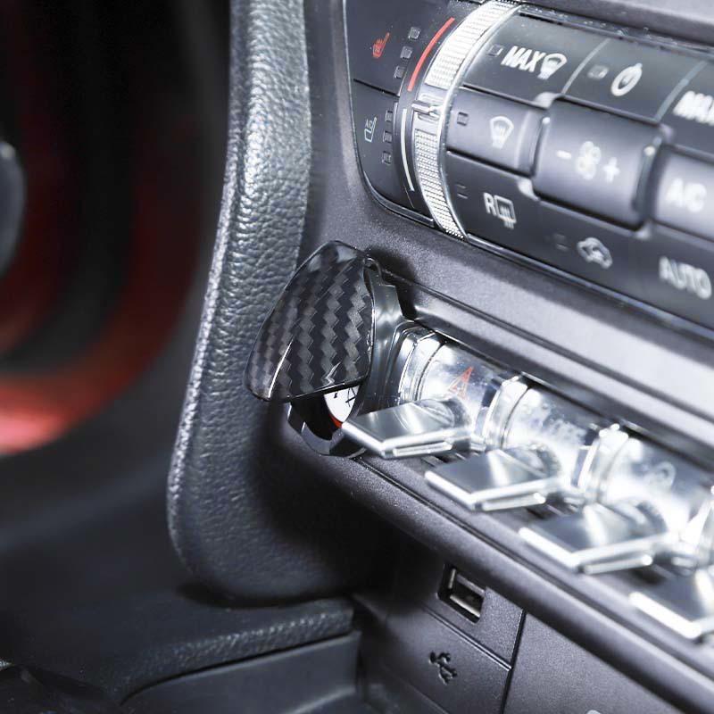 Botão de navegação de controle central de carro/botão de partida adesivos decorativos de capa adequados para Ford Mustang 2015 Up ABS acessórios interiores