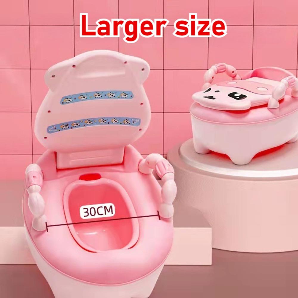 Toddler Toilet Training Potty Chair with Built-in Splash Guard Slip-Resistant Base Removable Bowl for Toddlers Cute Animal