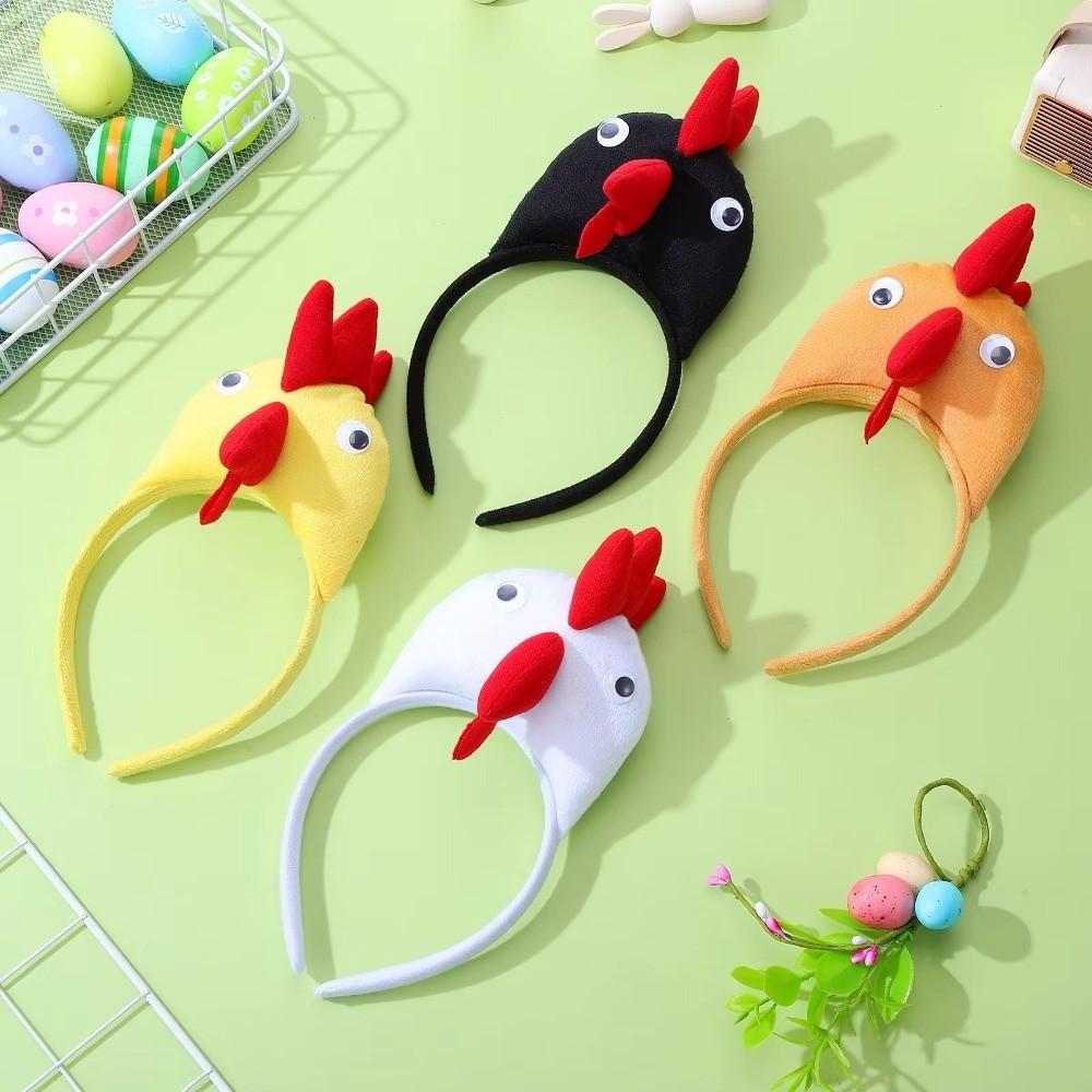 Accessoire de tête Poussin Dessin Animé Bandeau Nouveauté 3D Accessoire de Tête Unique Fête Bandeau Tête de Poulet Festival